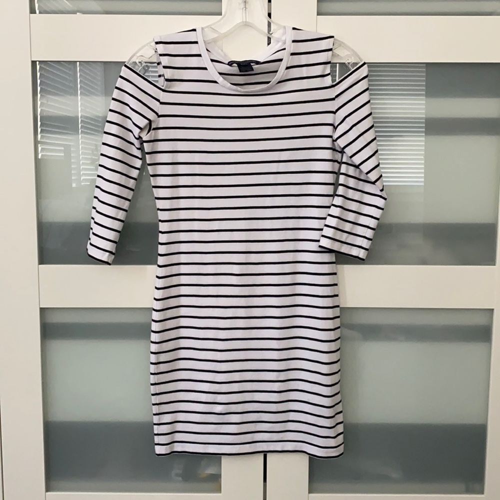 French Connection bodycon cold shoulder dress